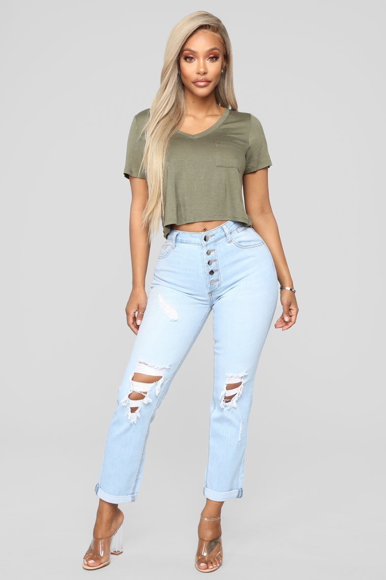 Carry Me Away High Rise Jeans - Light Blue Wash - jameswhite001