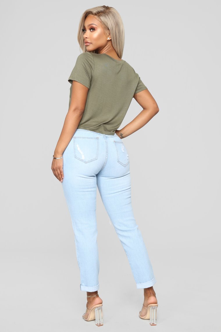 Carry Me Away High Rise Jeans - Light Blue Wash - jameswhite001