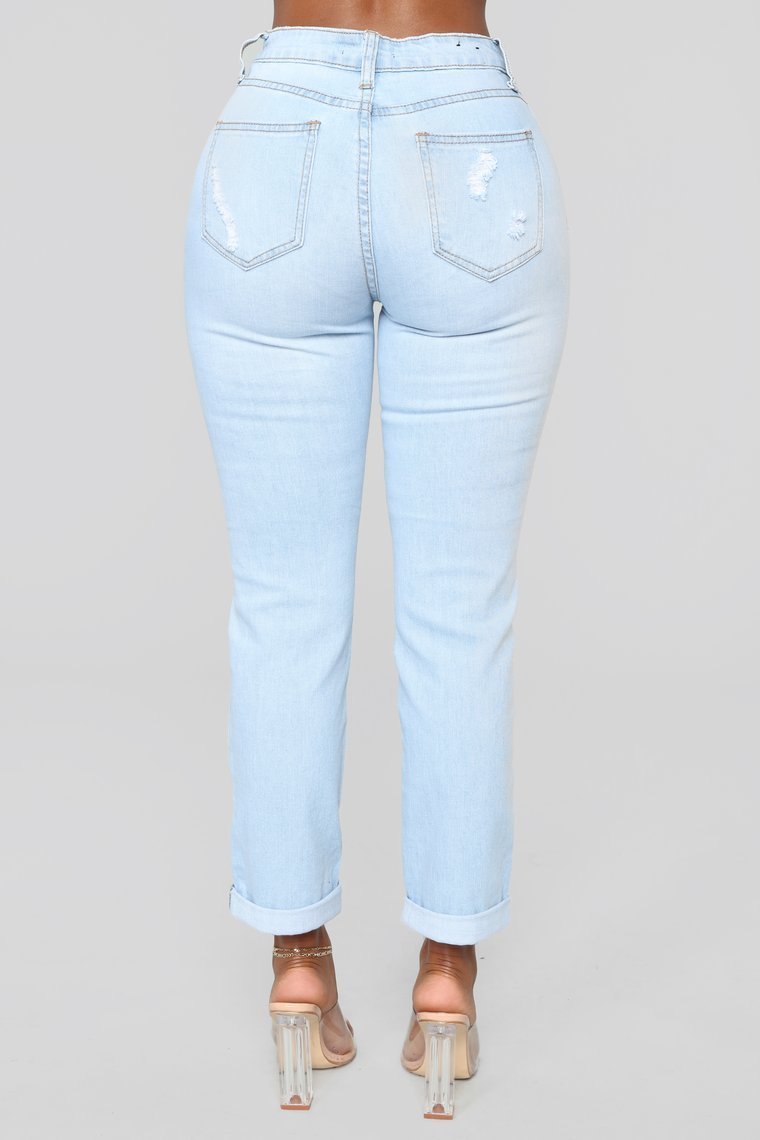 Carry Me Away High Rise Jeans - Light Blue Wash - jameswhite001