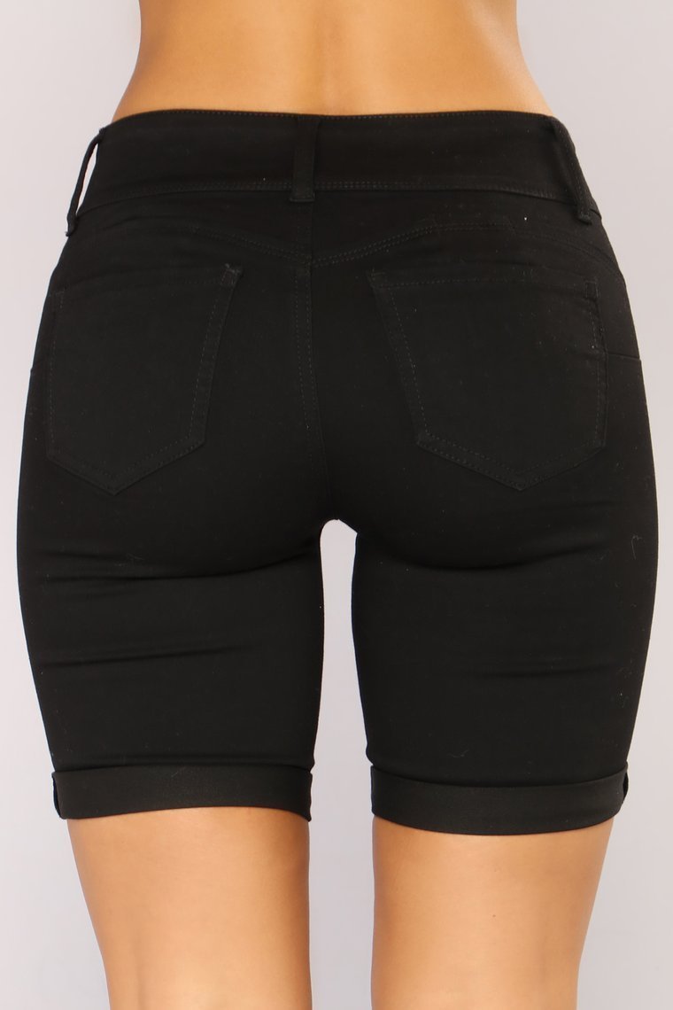 Catalina Booty Lifting Bermuda Shorts - Black - jameswhite001