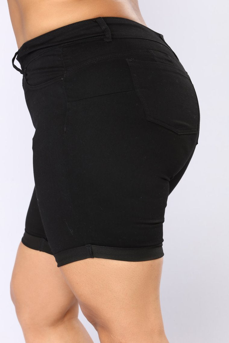 Catalina Booty Lifting Bermuda Shorts - Black - jameswhite001