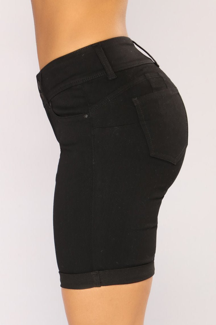 Catalina Booty Lifting Bermuda Shorts - Black - jameswhite001