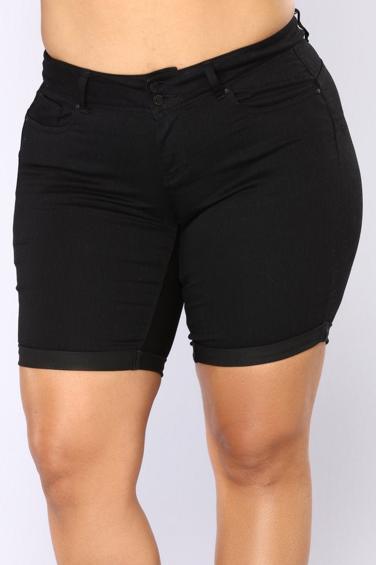 Catalina Booty Lifting Bermuda Shorts - Black - jameswhite001