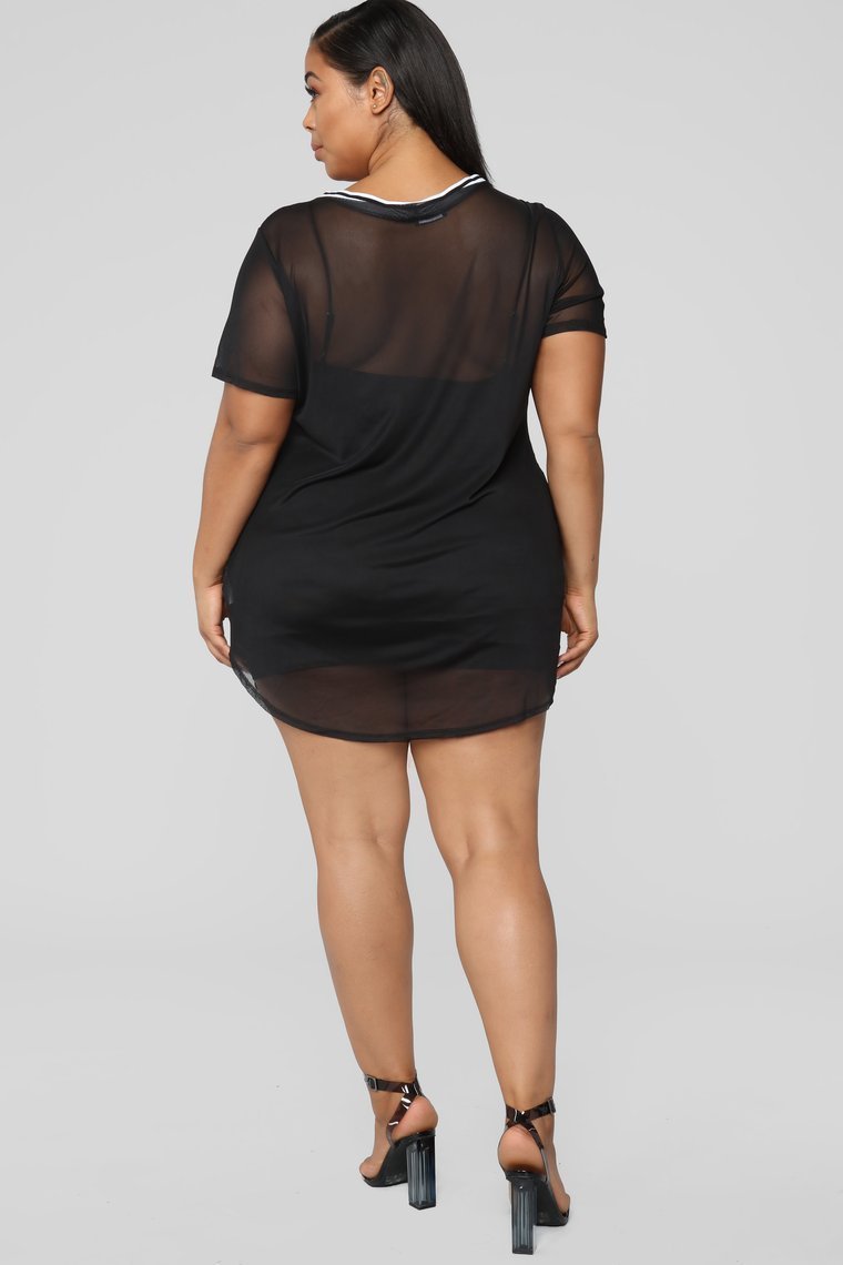 Chill Out Bro Mesh Dress - Black - jameswhite001