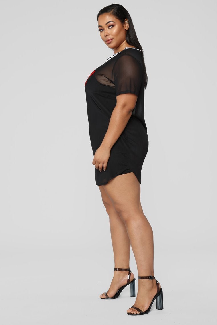 Chill Out Bro Mesh Dress - Black - jameswhite001