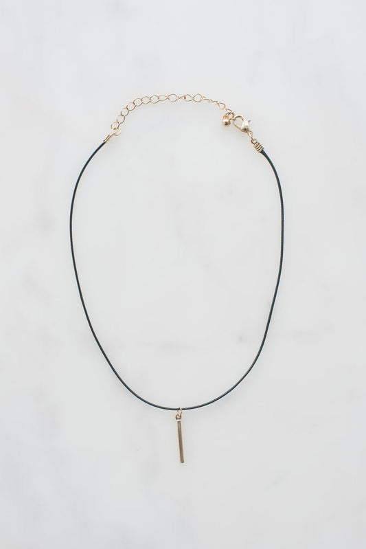 Choker with Gold Pendant - jameswhite001