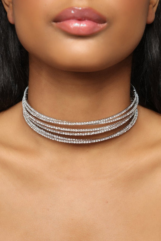 Chris Crossed My Mind Necklace - Silver - jameswhite001