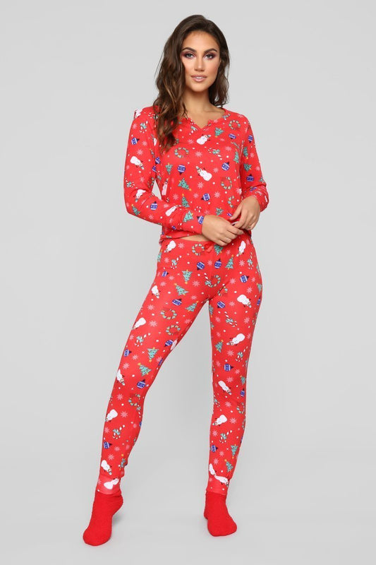 Christmas Time PJ Set - Red - jameswhite001