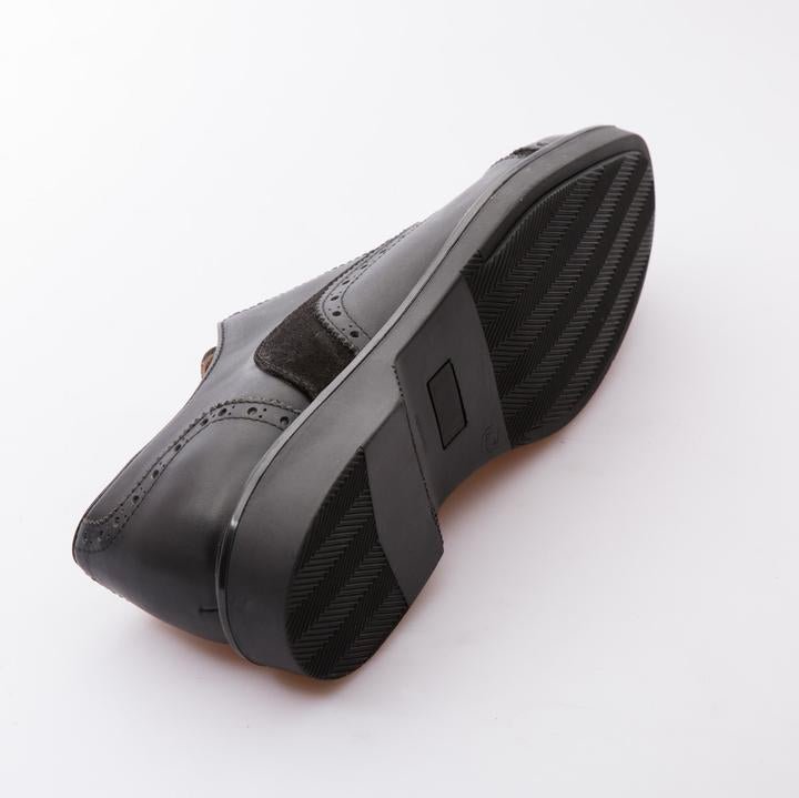 CHRISTOPHER - BLACK - CALF LEATHER & SUEDE - jameswhite001