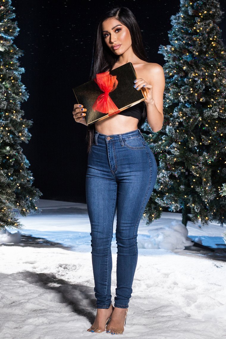 Classic High Waist 27" Skinny Jeans - Medium Blue Wash - jameswhite001