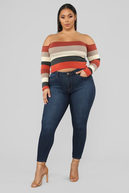 Classic Mid Rise Jeans Shorter Length - Dark Denim - jameswhite001