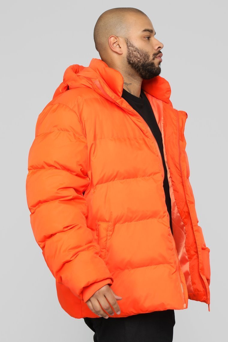 Classic Puffer Jacket - Orange - jameswhite001