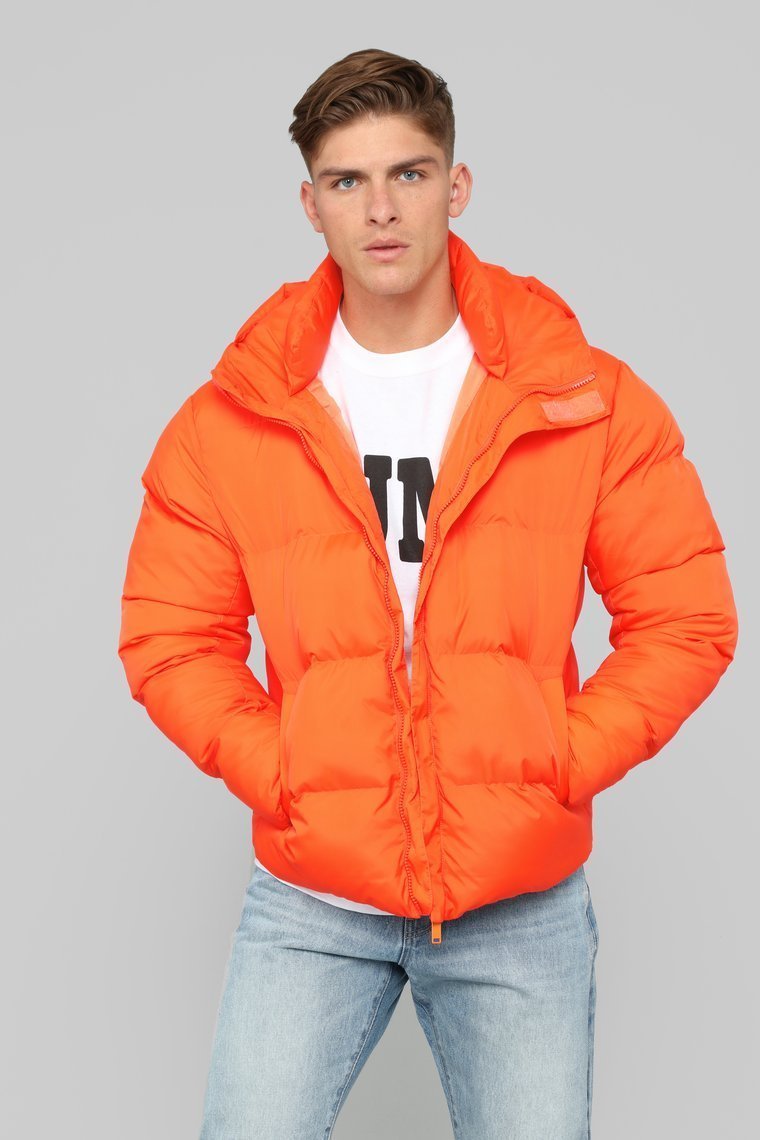 Classic Puffer Jacket - Orange - jameswhite001