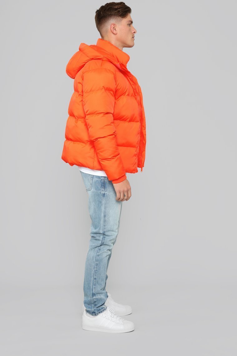 Classic Puffer Jacket - Orange - jameswhite001