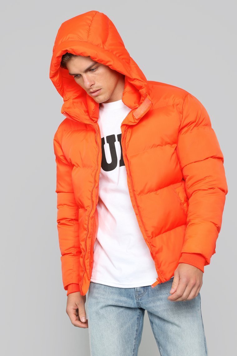 Classic Puffer Jacket - Orange - jameswhite001