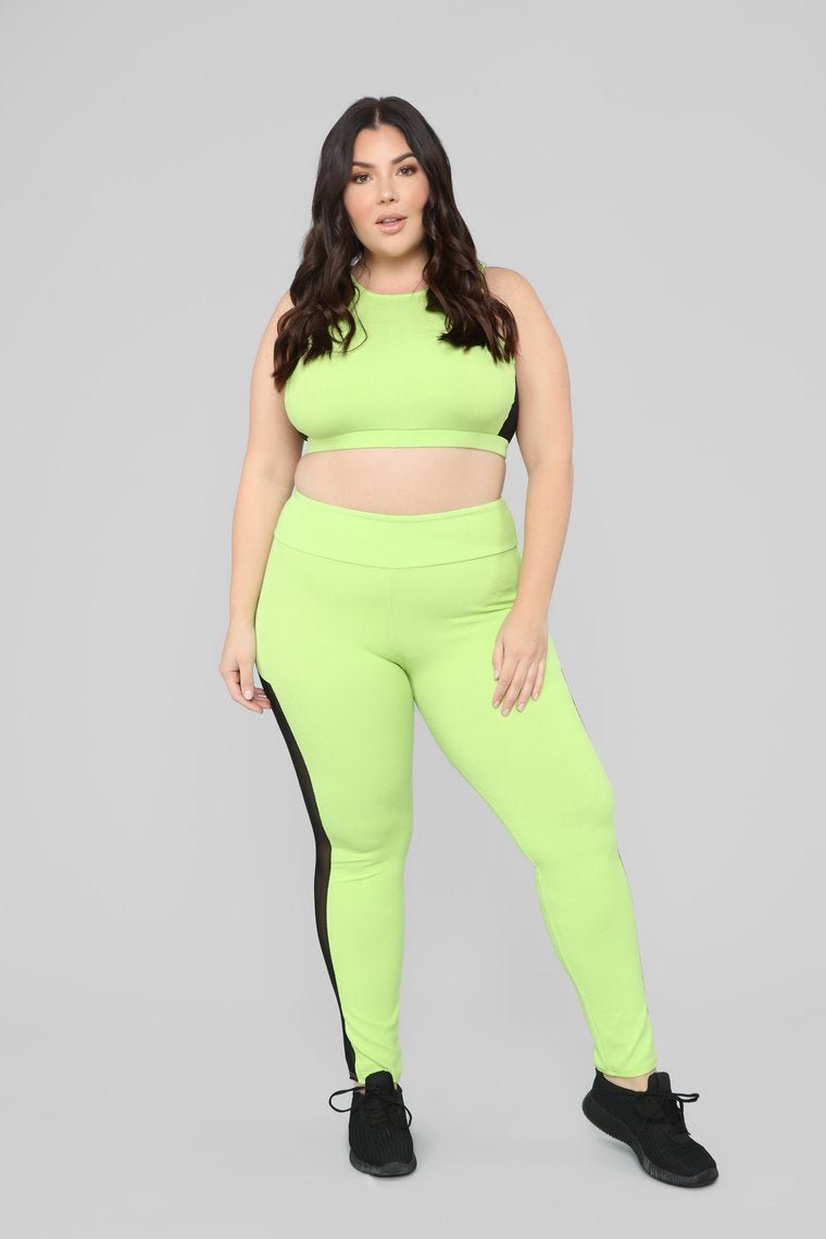 Come Meet Me Lounge Set - Neon Green - jameswhite001