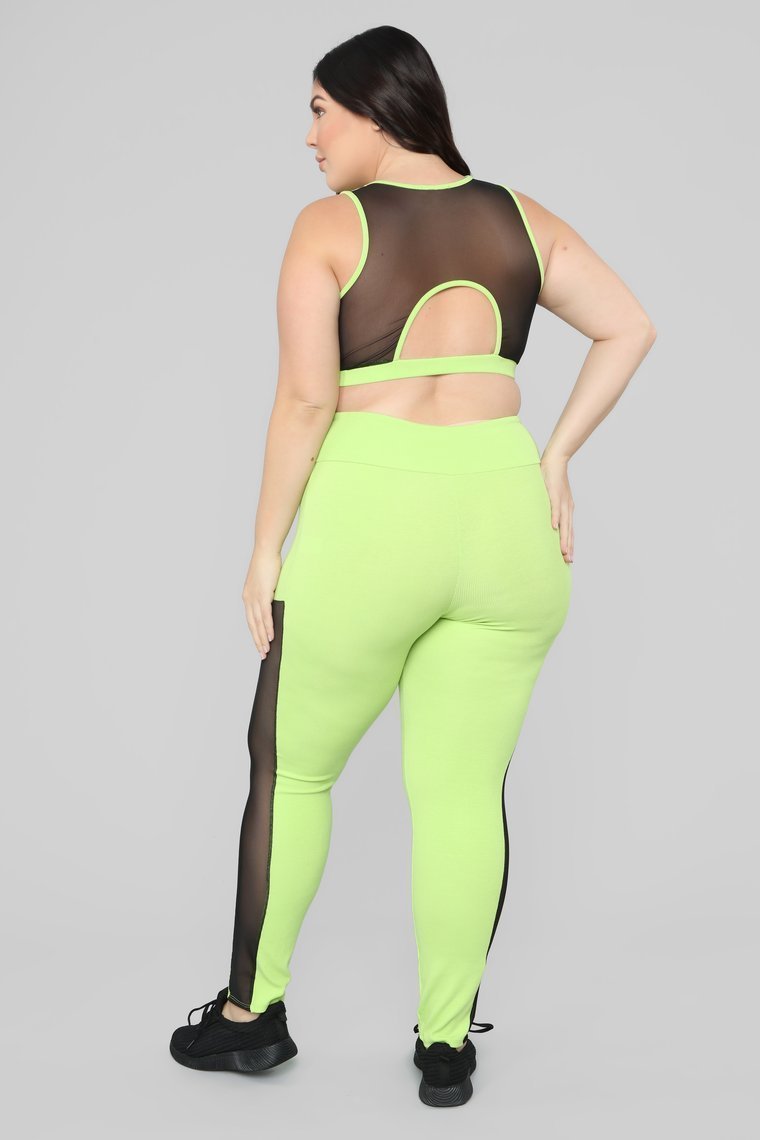 Come Meet Me Lounge Set - Neon Green - jameswhite001