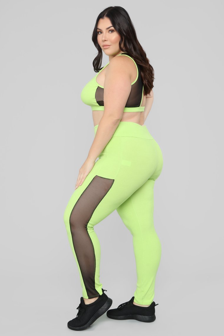 Come Meet Me Lounge Set - Neon Green - jameswhite001