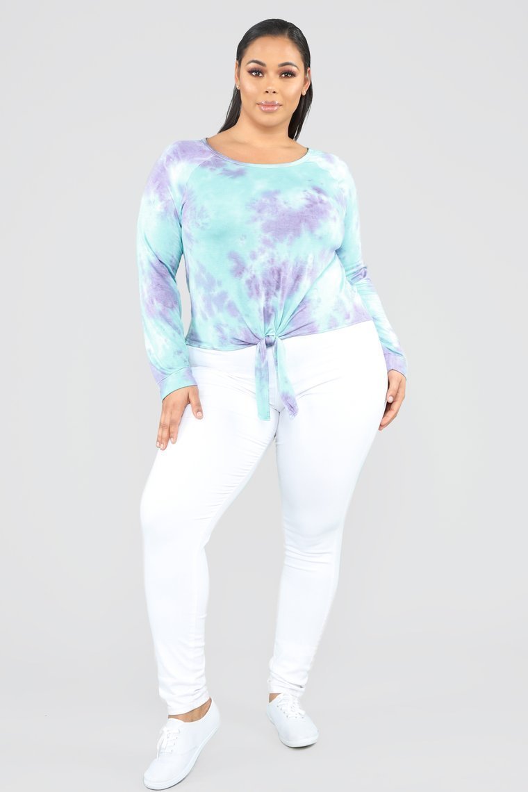 Comfy Vibes Tie Dye Sweatshirt - Purple/Combo - jameswhite001