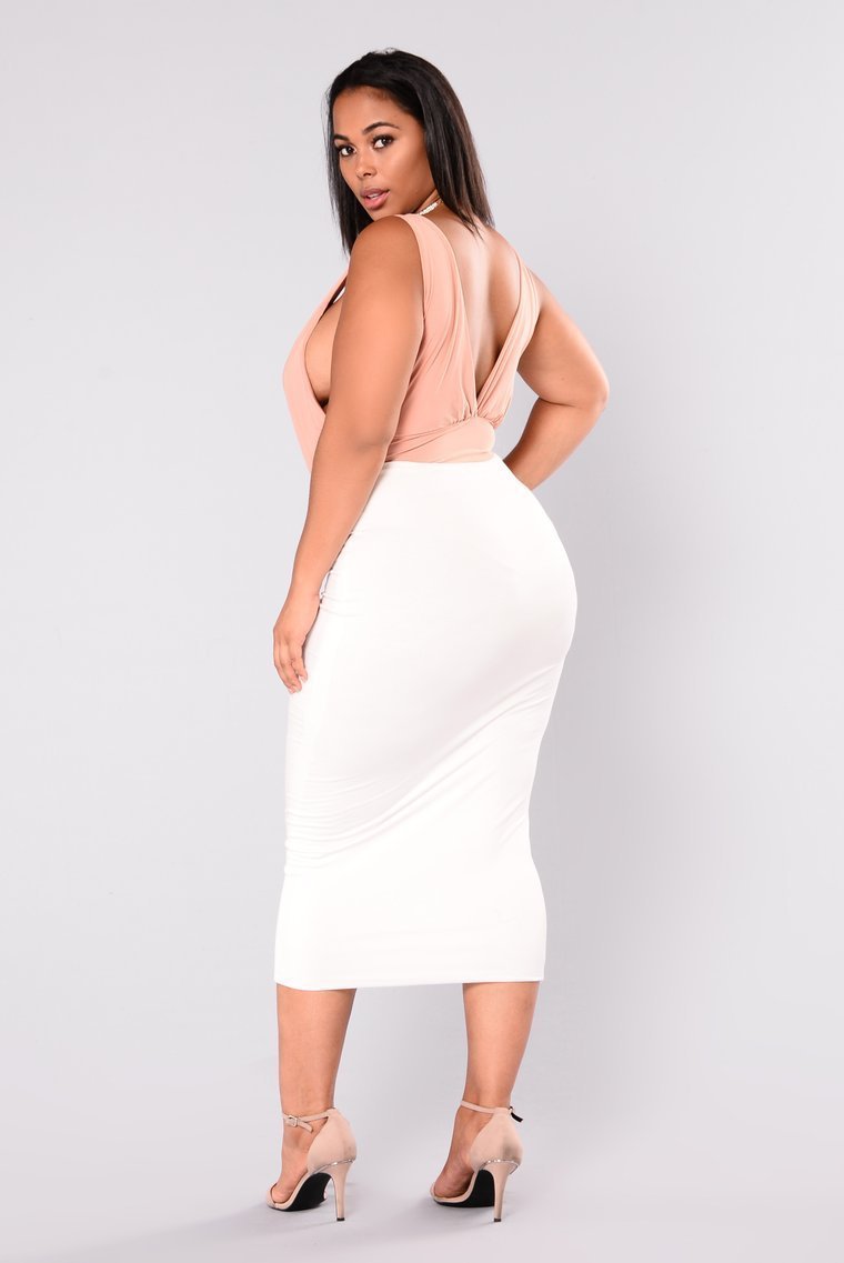 Couldn't Be Bothered Skirt - Ivory - jameswhite001