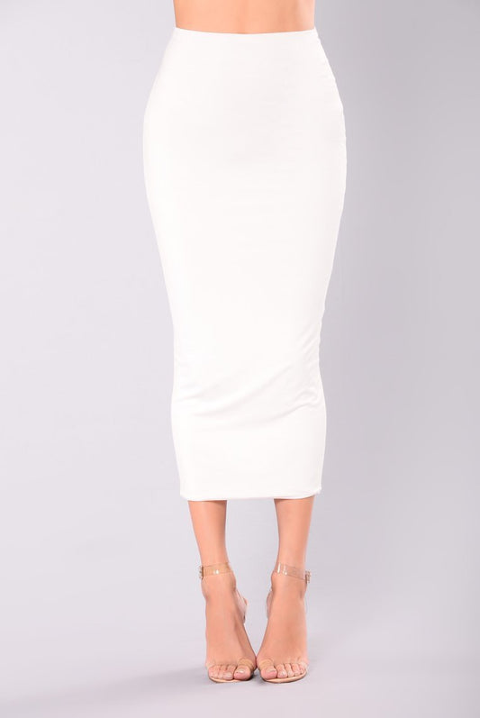 Couldn't Be Bothered Skirt - Ivory - jameswhite001