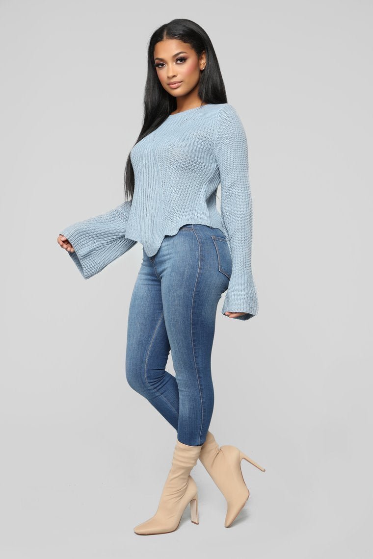 Cozy And Glam Sweater - Dusty Blue - jameswhite001