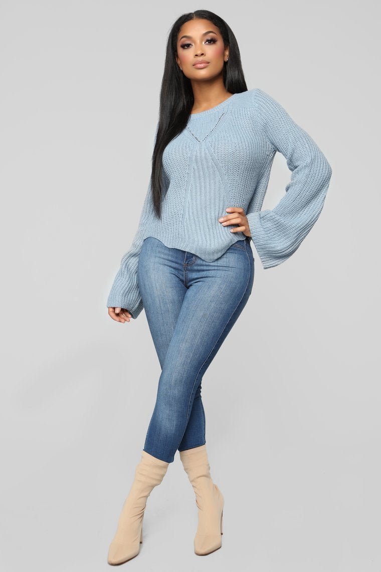 Cozy And Glam Sweater - Dusty Blue - jameswhite001