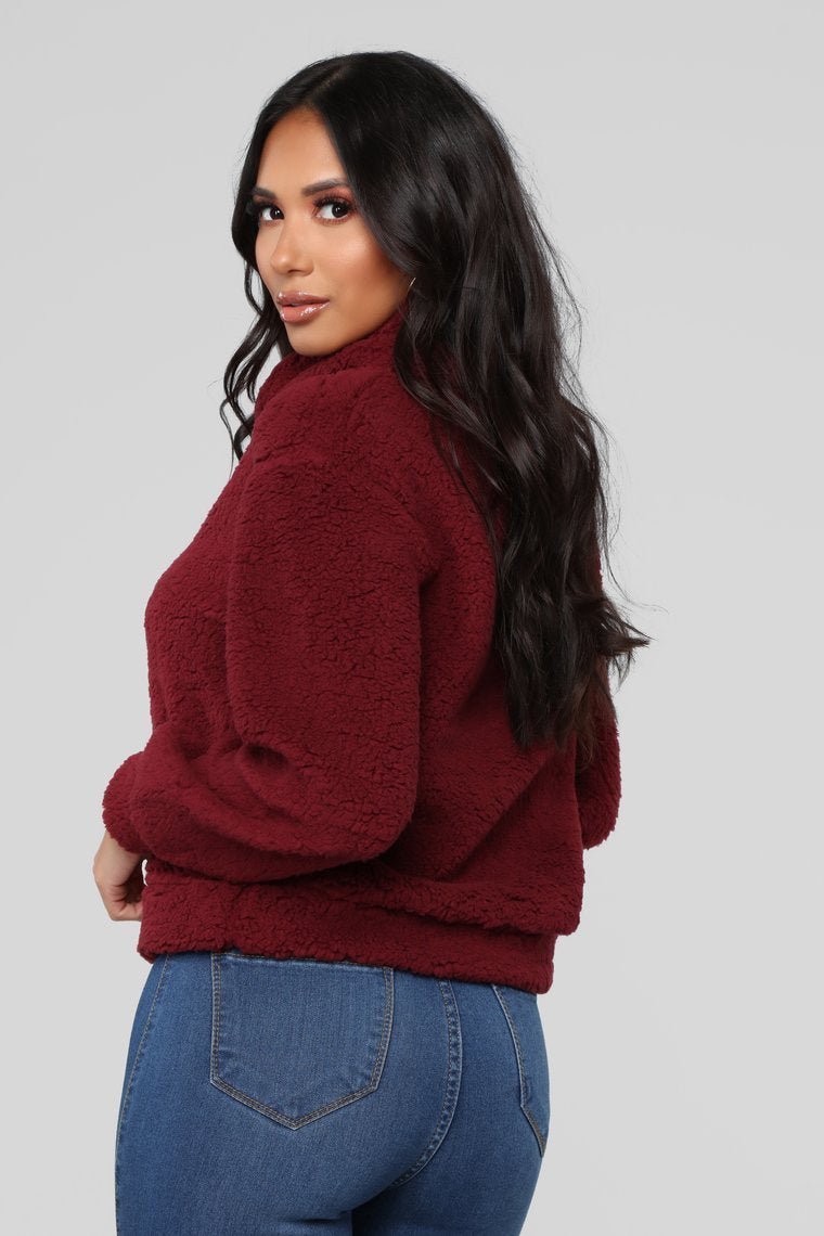 Cozy But Cute Sweater - Burgundy - jameswhite001