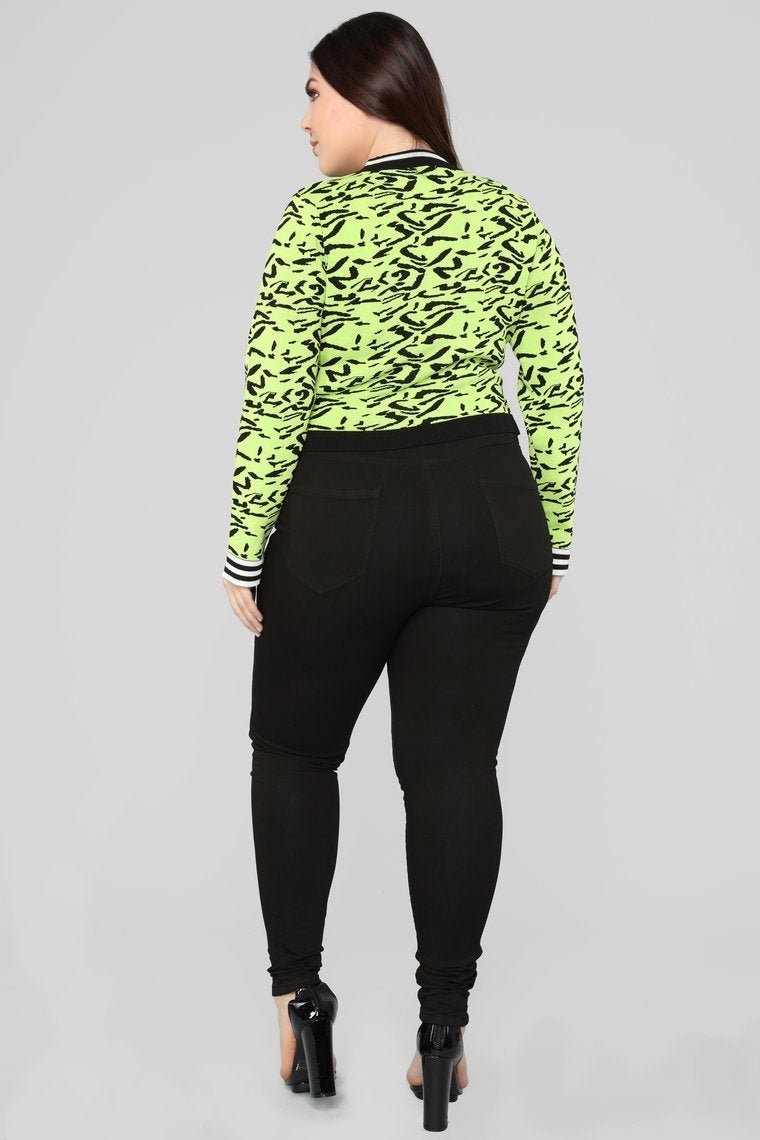 Crazy For You Sweater - Green/Combo - jameswhite001