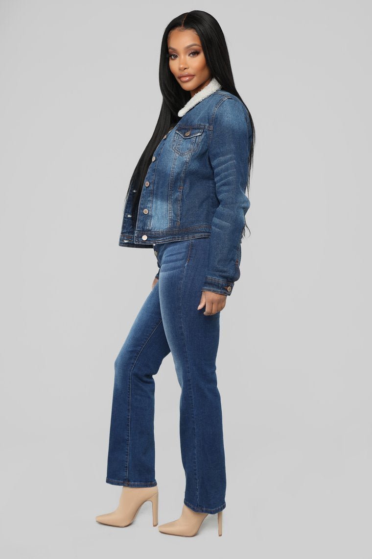 Cuddle Buddy Denim Jacket - Medium Wash - jameswhite001