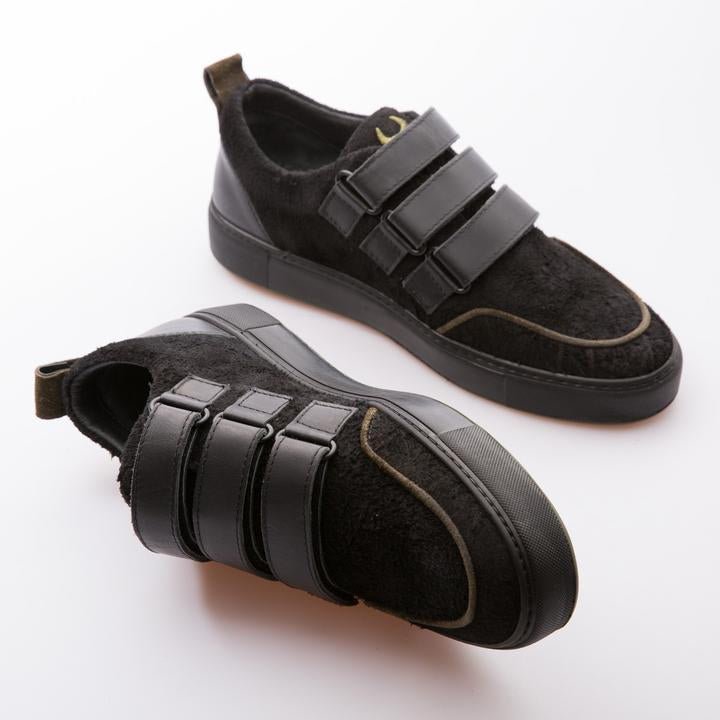DAX - BLACK - HAIRY SUEDE & CALF LEATHER - jameswhite001