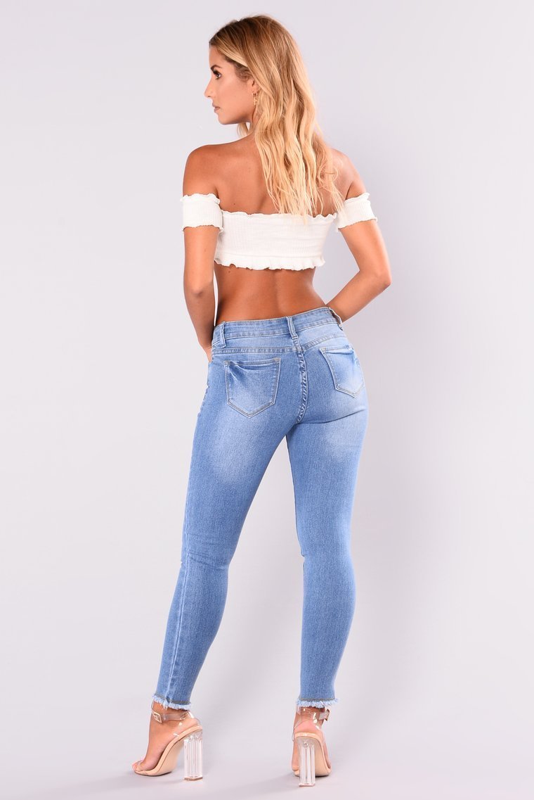 Decadence Ankle Jeans - Light Blue Wash - jameswhite001