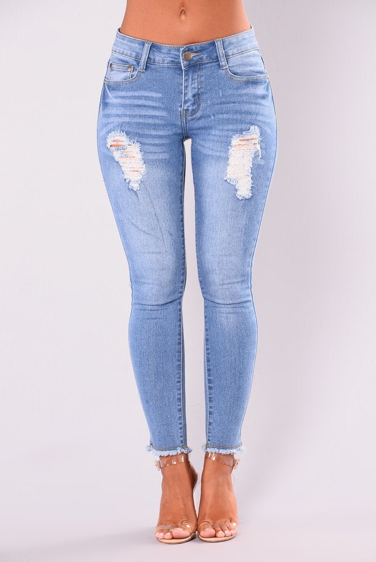 Decadence Ankle Jeans - Light Blue Wash - jameswhite001