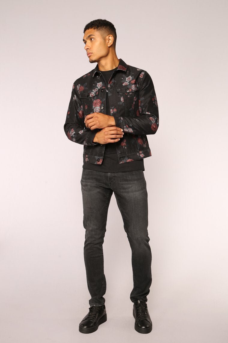 Dominick Denim Jacket - Black/Combo - jameswhite001