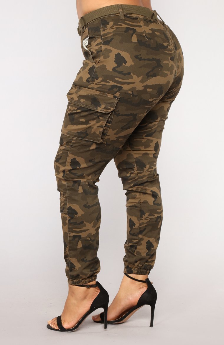 Don't Call Me High Rise Joggers - Olive Camo - jameswhite001