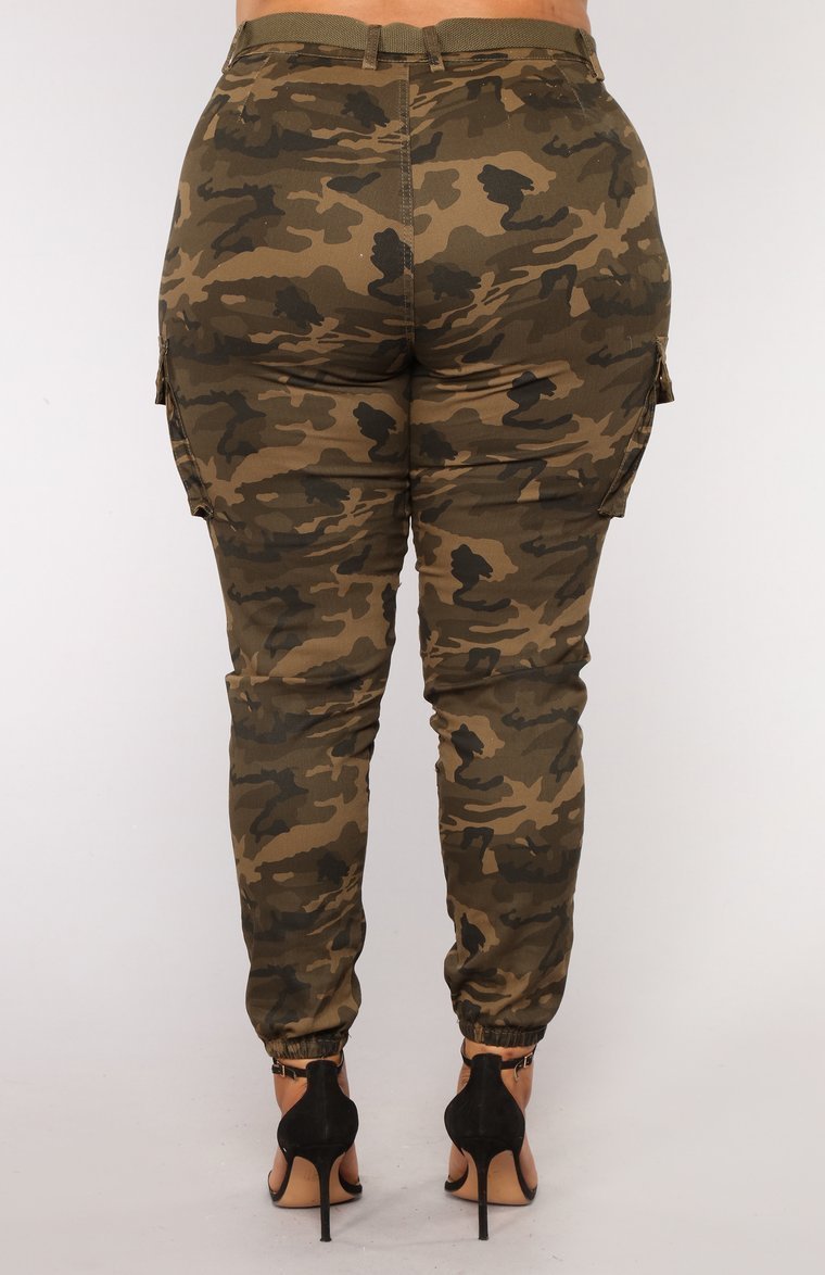 Don't Call Me High Rise Joggers - Olive Camo - jameswhite001