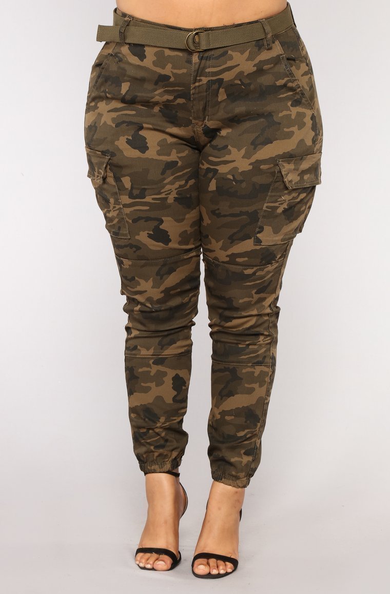 Don't Call Me High Rise Joggers - Olive Camo - jameswhite001