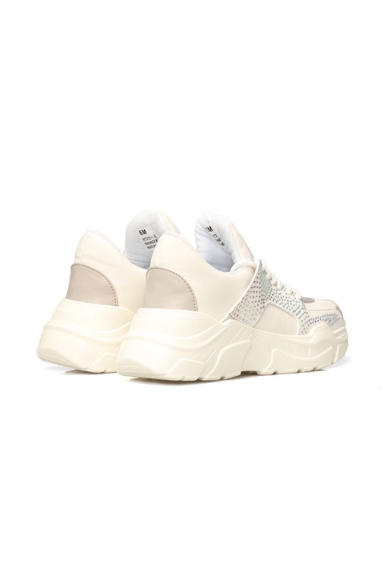 Don't Try Too Hard Sneaker - White - jameswhite001