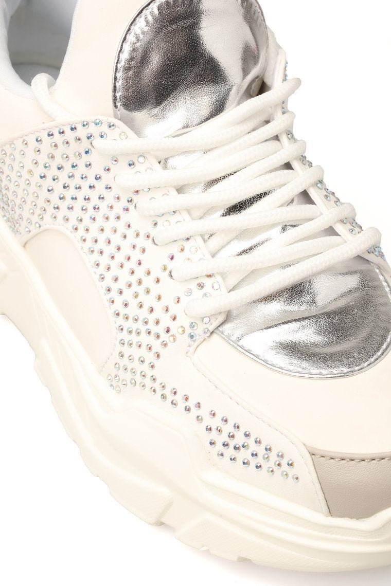 Don't Try Too Hard Sneaker - White - jameswhite001