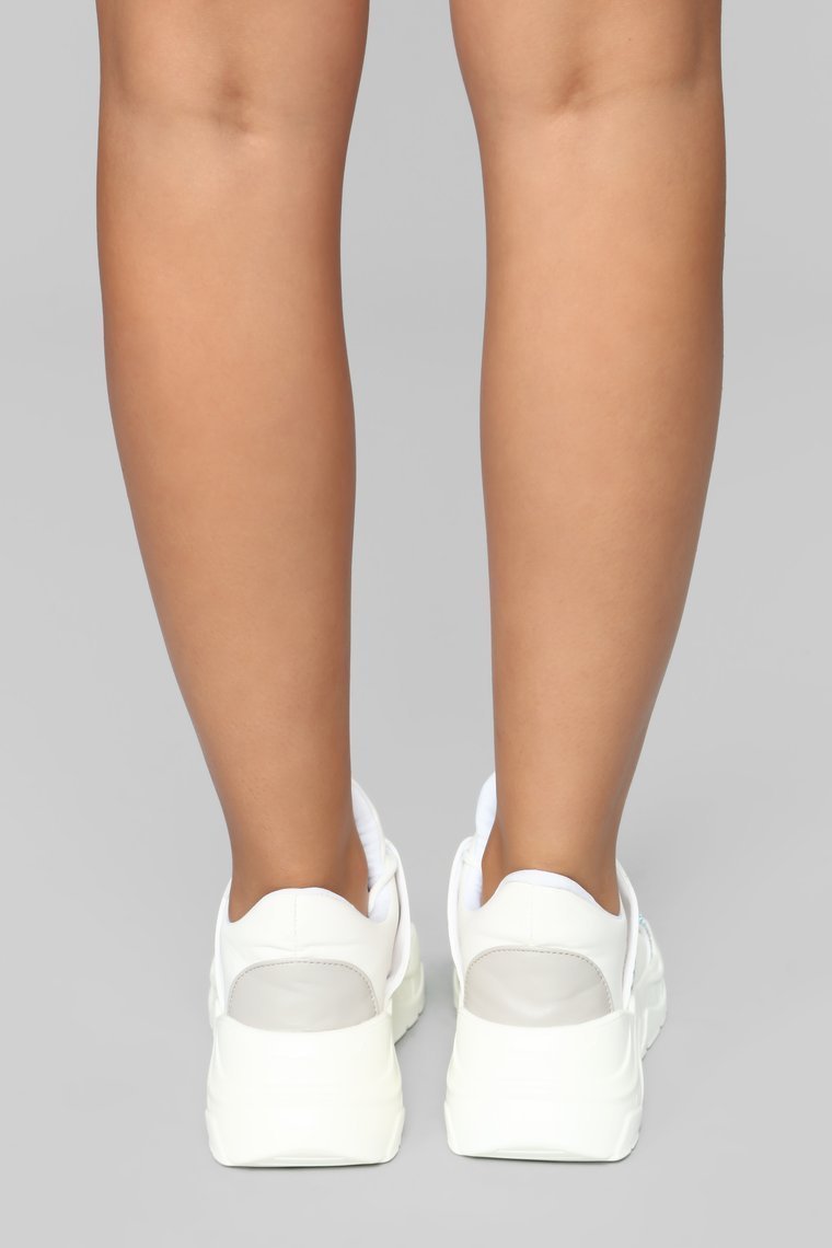 Don't Try Too Hard Sneaker - White - jameswhite001