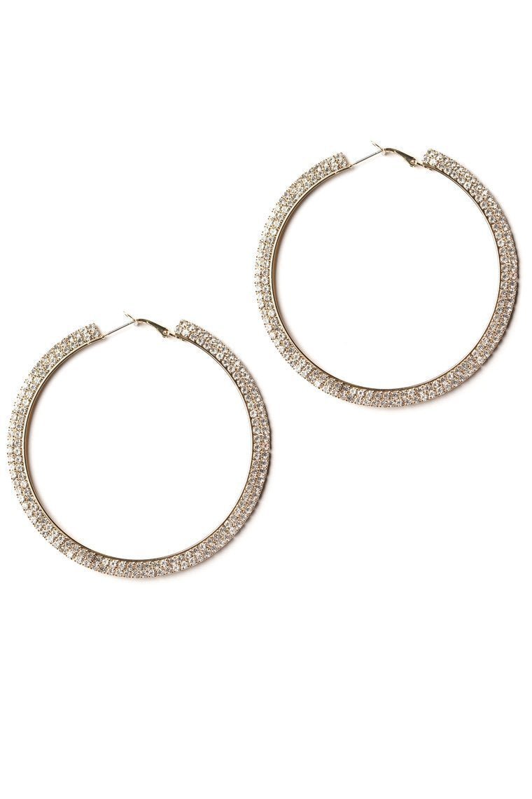 Double Shine Time Hoop Earrings - Gold - jameswhite001