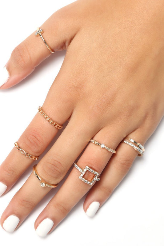 Double Take Ring Set - Gold - jameswhite001