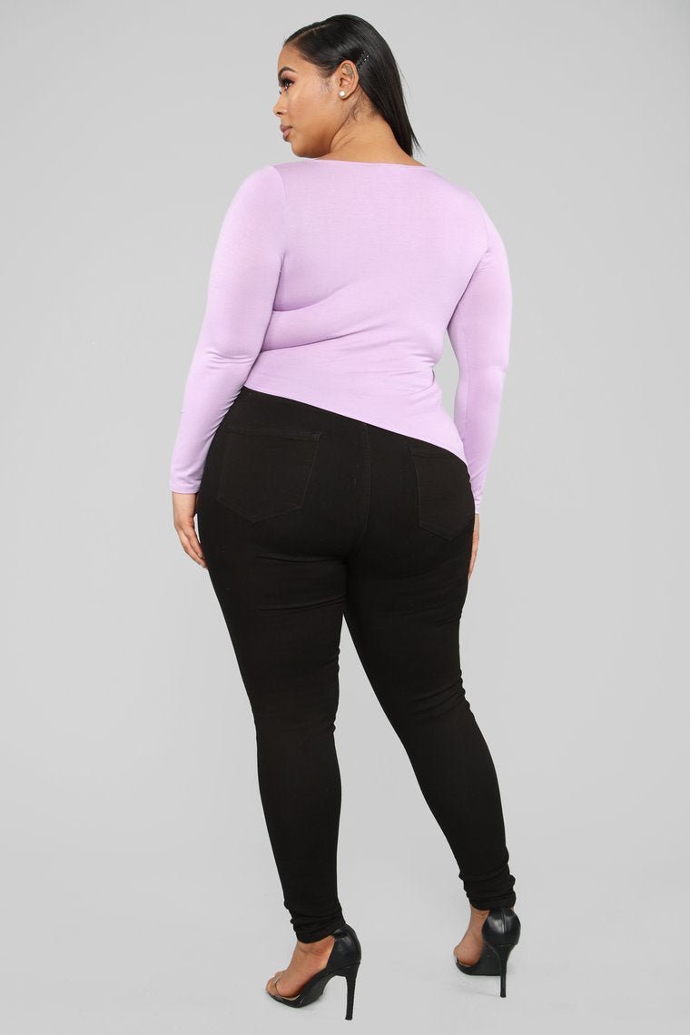 Draped Down Tunic - Lilac - jameswhite001