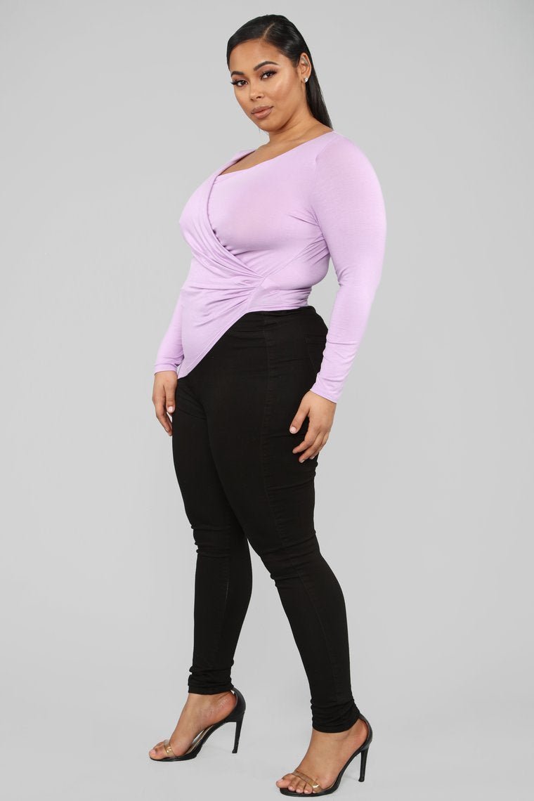 Draped Down Tunic - Lilac - jameswhite001