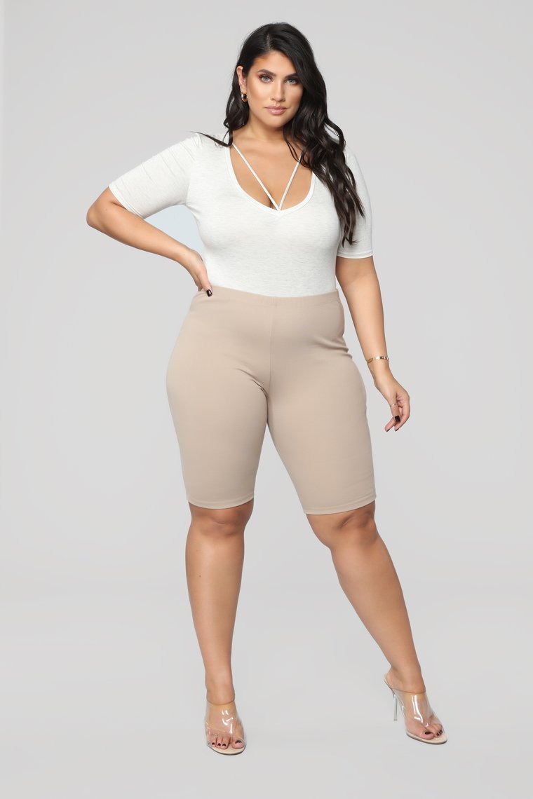 Drop The Basic Bodysuit - Oatmeal - jameswhite001