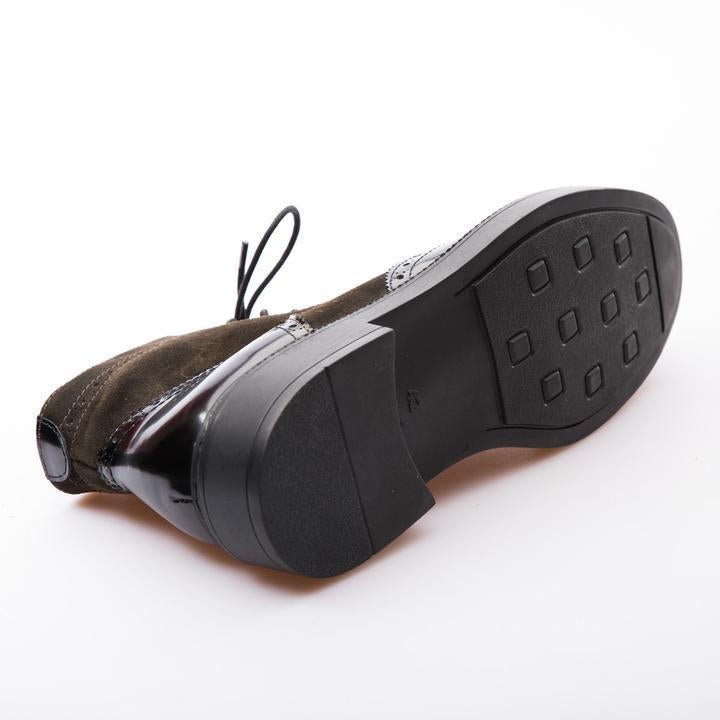 DUSTIN - BROWN - WAXY SUEDE & CALF LACK LEATHER - jameswhite001