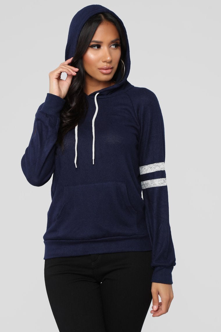 Elina Pullover Hoodie - Navy/Combo - jameswhite001