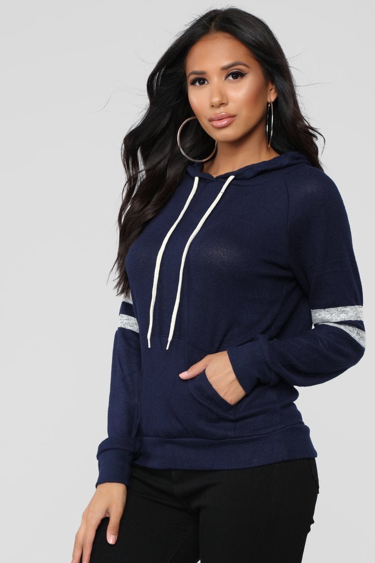 Elina Pullover Hoodie - Navy/Combo - jameswhite001