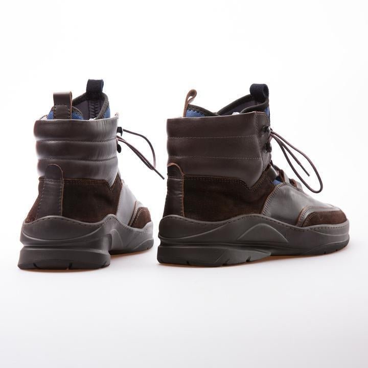 ELON - BROWN & BLUE - CALF LEATHER & NEOPRENE - jameswhite001