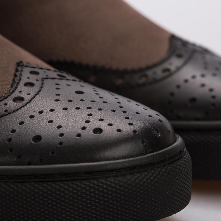 EMMA – NUBUCK BROWN & LEATHER BLACK - jameswhite001